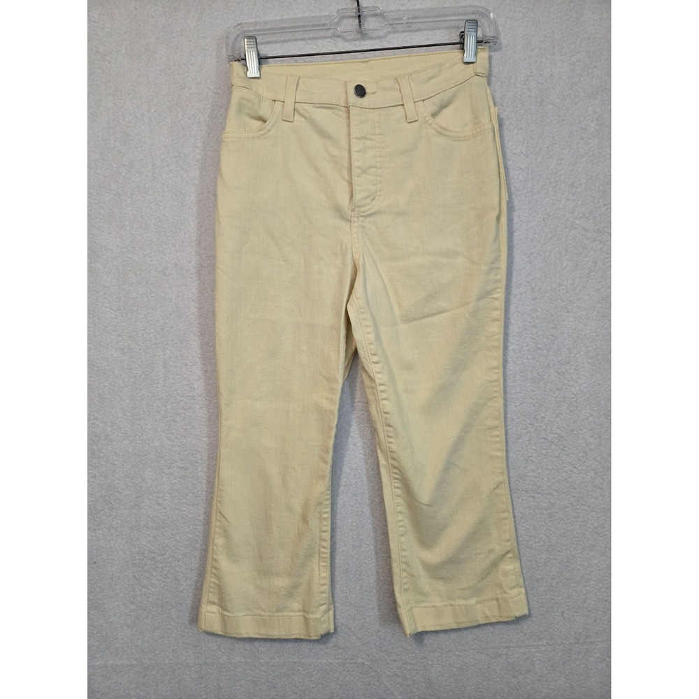 Nydj Not Your Daughters Jeans Pants Womens 26 Waist Yellow Cropped
